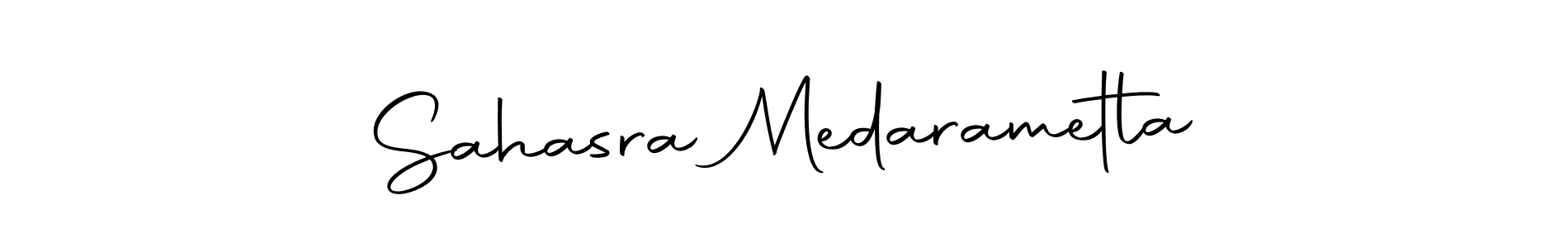 You should practise on your own different ways (Autography-DOLnW) to write your name (Sahasra Medarametla) in signature. don't let someone else do it for you. Sahasra Medarametla signature style 10 images and pictures png