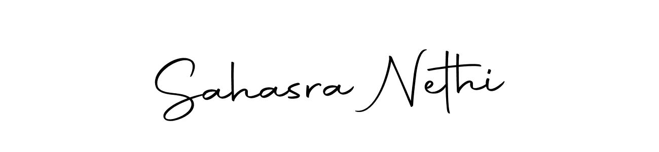Design your own signature with our free online signature maker. With this signature software, you can create a handwritten (Autography-DOLnW) signature for name Sahasra Nethi. Sahasra Nethi signature style 10 images and pictures png