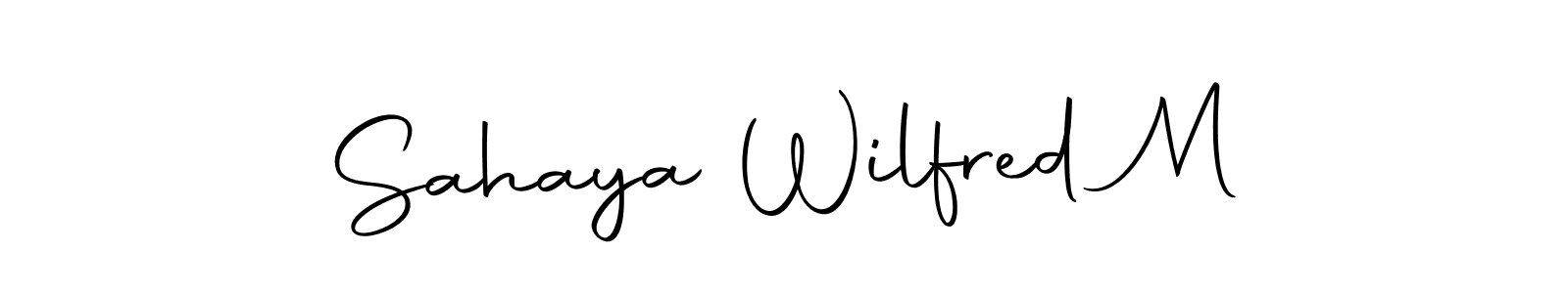 Design your own signature with our free online signature maker. With this signature software, you can create a handwritten (Autography-DOLnW) signature for name Sahaya Wilfred M. Sahaya Wilfred M signature style 10 images and pictures png