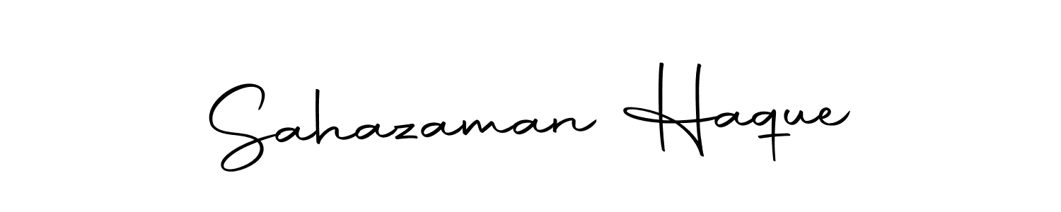 How to make Sahazaman Haque name signature. Use Autography-DOLnW style for creating short signs online. This is the latest handwritten sign. Sahazaman Haque signature style 10 images and pictures png