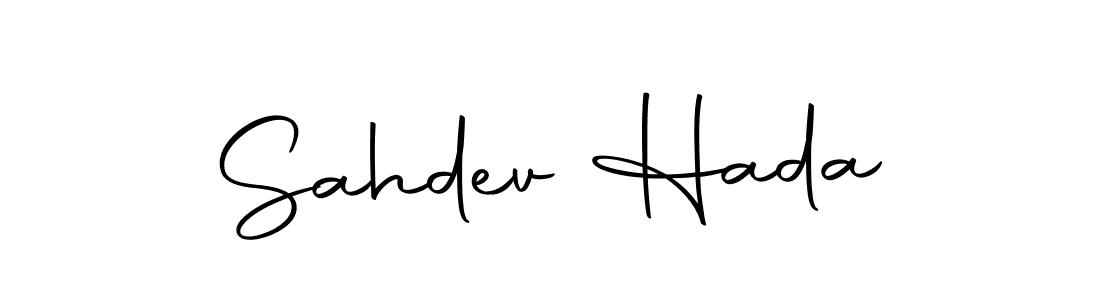 You should practise on your own different ways (Autography-DOLnW) to write your name (Sahdev Hada) in signature. don't let someone else do it for you. Sahdev Hada signature style 10 images and pictures png