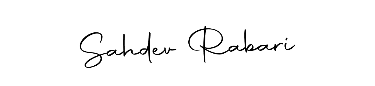 The best way (Autography-DOLnW) to make a short signature is to pick only two or three words in your name. The name Sahdev Rabari include a total of six letters. For converting this name. Sahdev Rabari signature style 10 images and pictures png