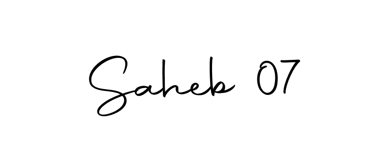 Use a signature maker to create a handwritten signature online. With this signature software, you can design (Autography-DOLnW) your own signature for name Saheb 07. Saheb 07 signature style 10 images and pictures png