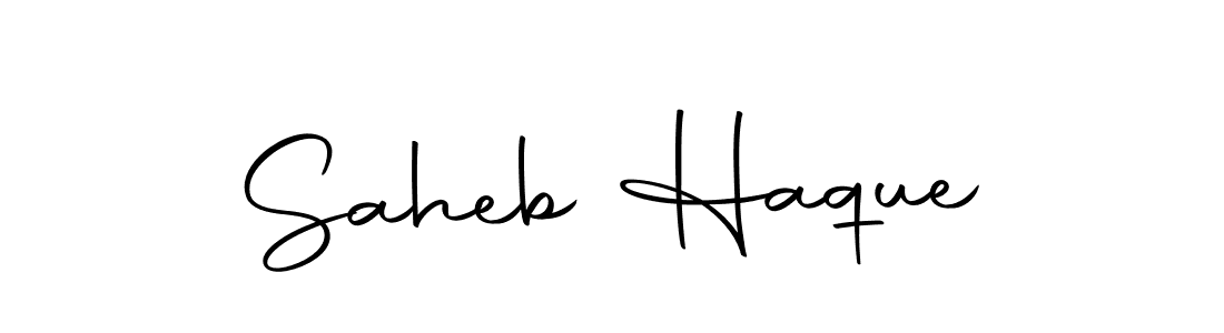 Use a signature maker to create a handwritten signature online. With this signature software, you can design (Autography-DOLnW) your own signature for name Saheb Haque. Saheb Haque signature style 10 images and pictures png