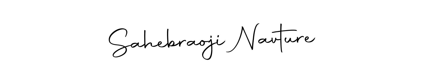 Make a beautiful signature design for name Sahebraoji Navture. With this signature (Autography-DOLnW) style, you can create a handwritten signature for free. Sahebraoji Navture signature style 10 images and pictures png