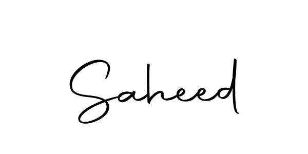 How to make Saheed signature? Autography-DOLnW is a professional autograph style. Create handwritten signature for Saheed name. Saheed signature style 10 images and pictures png