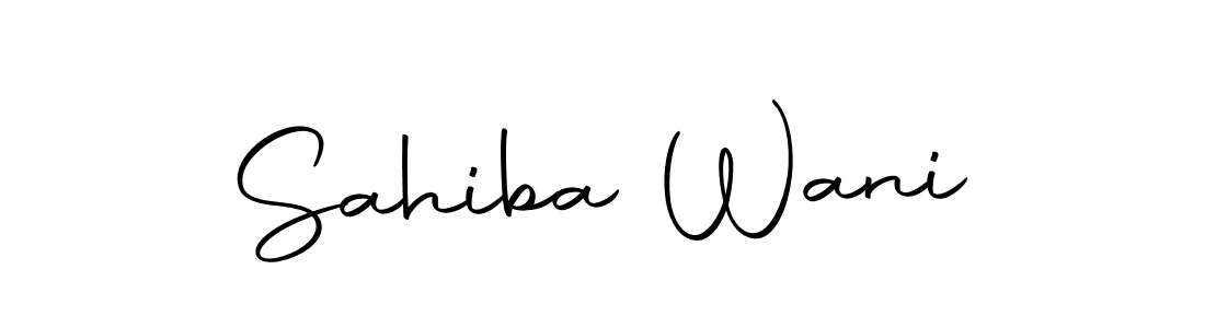 Here are the top 10 professional signature styles for the name Sahiba Wani. These are the best autograph styles you can use for your name. Sahiba Wani signature style 10 images and pictures png