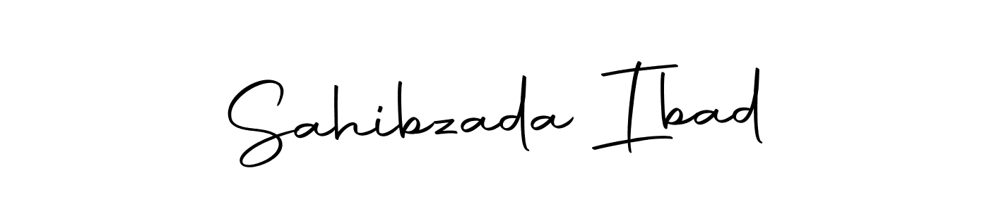 How to make Sahibzada Ibad name signature. Use Autography-DOLnW style for creating short signs online. This is the latest handwritten sign. Sahibzada Ibad signature style 10 images and pictures png