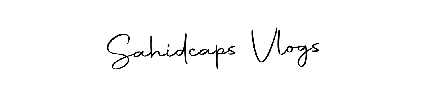 Also we have Sahidcaps Vlogs name is the best signature style. Create professional handwritten signature collection using Autography-DOLnW autograph style. Sahidcaps Vlogs signature style 10 images and pictures png