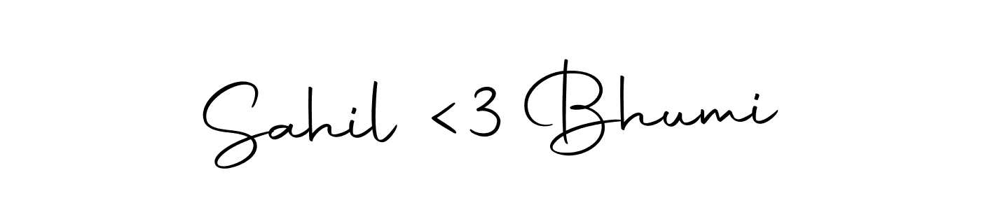 Make a short Sahil <3 Bhumi signature style. Manage your documents anywhere anytime using Autography-DOLnW. Create and add eSignatures, submit forms, share and send files easily. Sahil <3 Bhumi signature style 10 images and pictures png