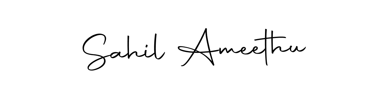 Similarly Autography-DOLnW is the best handwritten signature design. Signature creator online .You can use it as an online autograph creator for name Sahil Ameethu. Sahil Ameethu signature style 10 images and pictures png