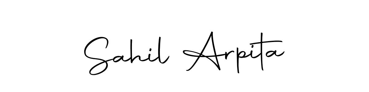 You can use this online signature creator to create a handwritten signature for the name Sahil Arpita. This is the best online autograph maker. Sahil Arpita signature style 10 images and pictures png