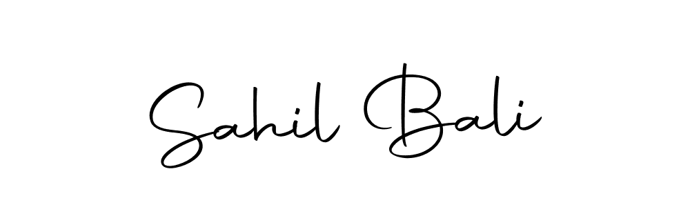 Create a beautiful signature design for name Sahil Bali. With this signature (Autography-DOLnW) fonts, you can make a handwritten signature for free. Sahil Bali signature style 10 images and pictures png