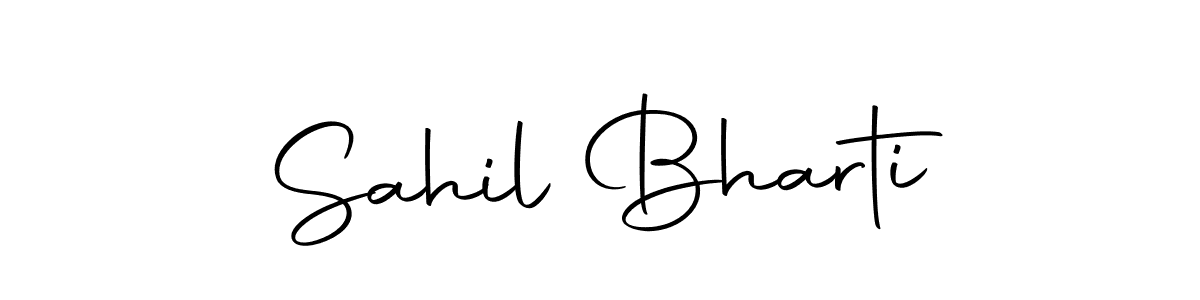 Create a beautiful signature design for name Sahil Bharti. With this signature (Autography-DOLnW) fonts, you can make a handwritten signature for free. Sahil Bharti signature style 10 images and pictures png