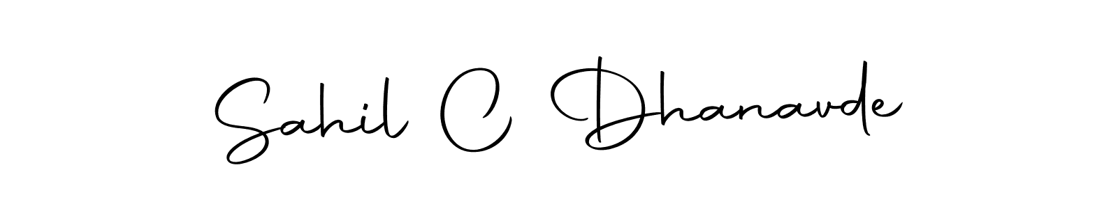 You should practise on your own different ways (Autography-DOLnW) to write your name (Sahil C Dhanavde) in signature. don't let someone else do it for you. Sahil C Dhanavde signature style 10 images and pictures png
