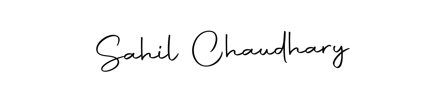How to make Sahil Chaudhary name signature. Use Autography-DOLnW style for creating short signs online. This is the latest handwritten sign. Sahil Chaudhary signature style 10 images and pictures png