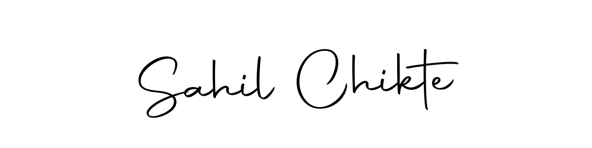 How to make Sahil Chikte name signature. Use Autography-DOLnW style for creating short signs online. This is the latest handwritten sign. Sahil Chikte signature style 10 images and pictures png