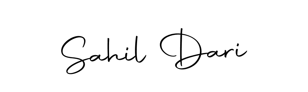 How to make Sahil Dari name signature. Use Autography-DOLnW style for creating short signs online. This is the latest handwritten sign. Sahil Dari signature style 10 images and pictures png