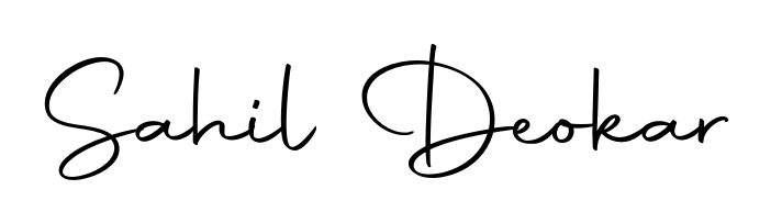 A timeless handwritten aesthetic for Sahil Deokar. The Autography-DOLnW font gives your signature a handcrafted feel with natural curves. Sahil Deokar signature style 10 images and pictures png