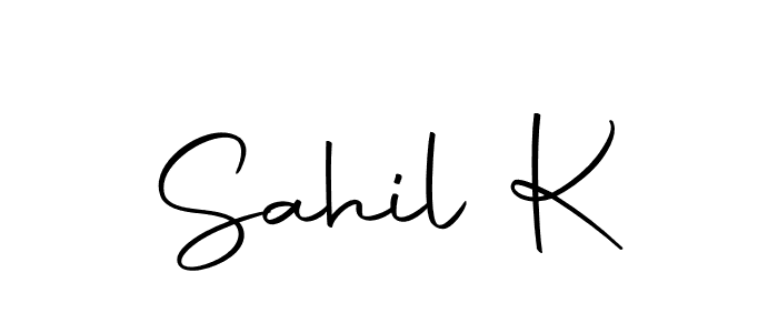 It looks lik you need a new signature style for name Sahil K. Design unique handwritten (Autography-DOLnW) signature with our free signature maker in just a few clicks. Sahil K signature style 10 images and pictures png