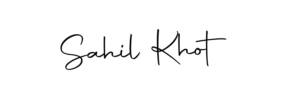 Create a beautiful signature design for name Sahil Khot. With this signature (Autography-DOLnW) fonts, you can make a handwritten signature for free. Sahil Khot signature style 10 images and pictures png