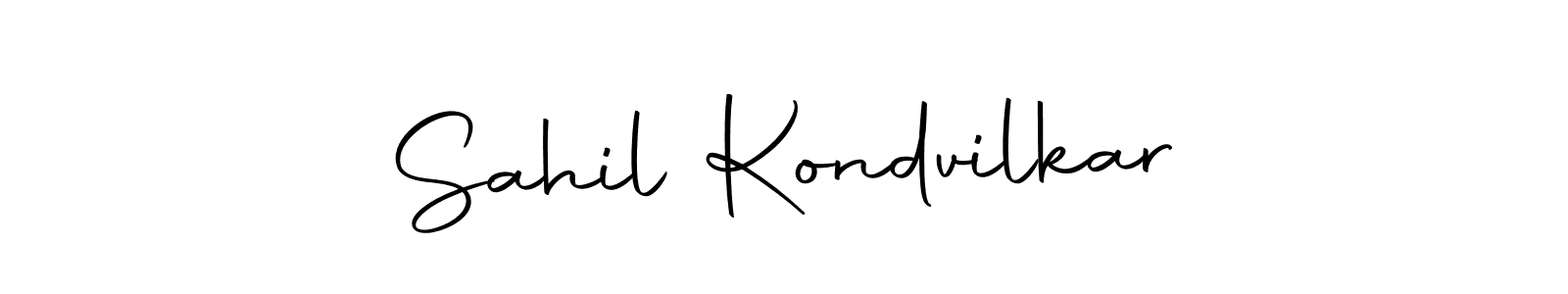 This is the best signature style for the Sahil Kondvilkar name. Also you like these signature font (Autography-DOLnW). Mix name signature. Sahil Kondvilkar signature style 10 images and pictures png