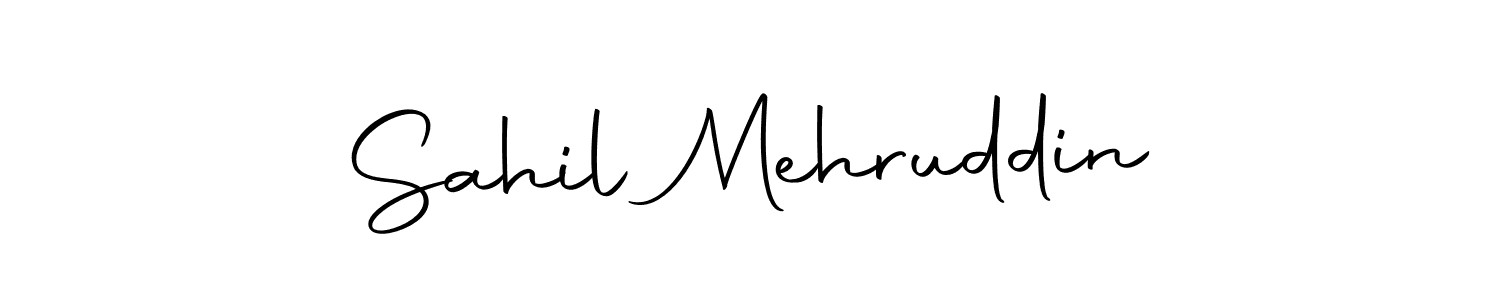 How to make Sahil Mehruddin name signature. Use Autography-DOLnW style for creating short signs online. This is the latest handwritten sign. Sahil Mehruddin signature style 10 images and pictures png