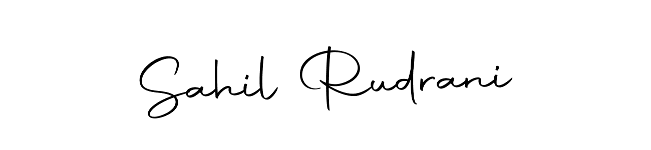 How to make Sahil Rudrani name signature. Use Autography-DOLnW style for creating short signs online. This is the latest handwritten sign. Sahil Rudrani signature style 10 images and pictures png