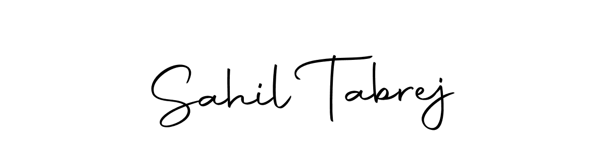 How to make Sahil Tabrej signature? Autography-DOLnW is a professional autograph style. Create handwritten signature for Sahil Tabrej name. Sahil Tabrej signature style 10 images and pictures png