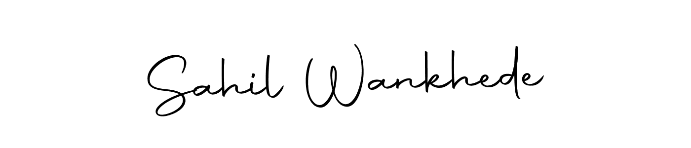 This is the best signature style for the Sahil Wankhede name. Also you like these signature font (Autography-DOLnW). Mix name signature. Sahil Wankhede signature style 10 images and pictures png