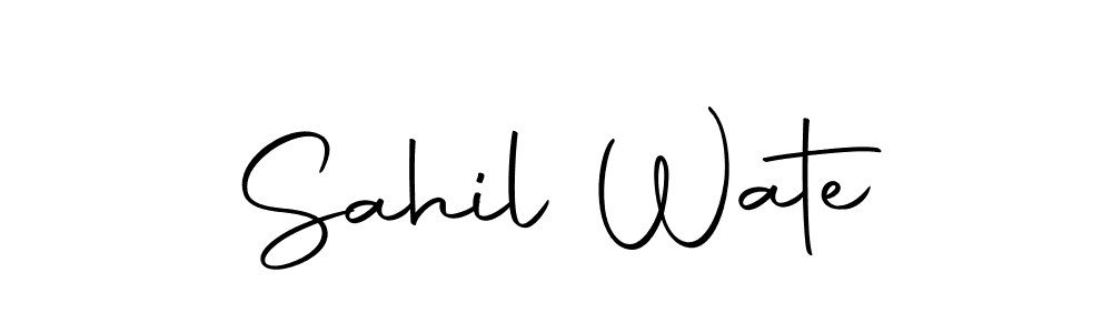 Create a beautiful signature design for name Sahil Wate. With this signature (Autography-DOLnW) fonts, you can make a handwritten signature for free. Sahil Wate signature style 10 images and pictures png