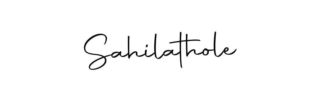 How to make Sahilathole name signature. Use Autography-DOLnW style for creating short signs online. This is the latest handwritten sign. Sahilathole signature style 10 images and pictures png