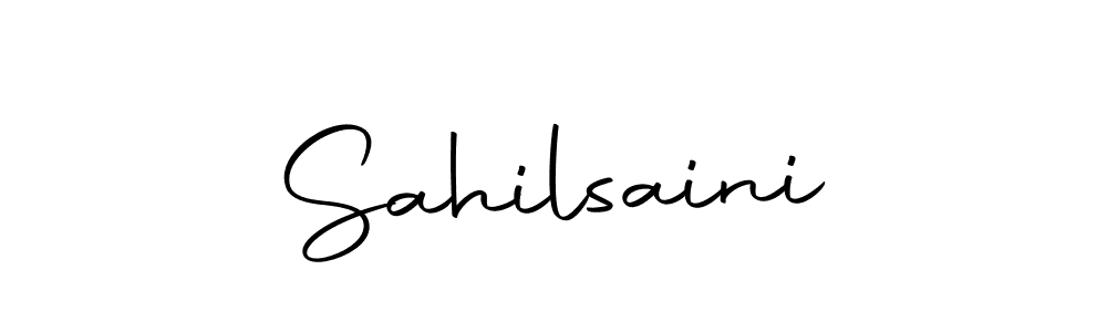 How to make Sahilsaini name signature. Use Autography-DOLnW style for creating short signs online. This is the latest handwritten sign. Sahilsaini signature style 10 images and pictures png