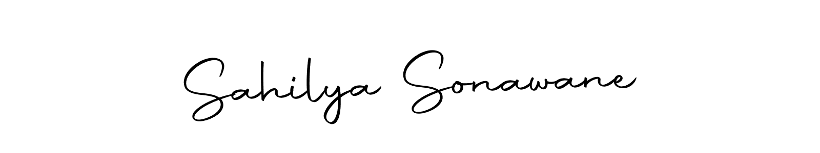 How to make Sahilya Sonawane name signature. Use Autography-DOLnW style for creating short signs online. This is the latest handwritten sign. Sahilya Sonawane signature style 10 images and pictures png