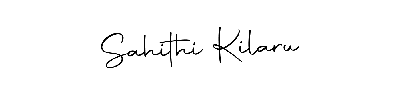 The best way (Autography-DOLnW) to make a short signature is to pick only two or three words in your name. The name Sahithi Kilaru include a total of six letters. For converting this name. Sahithi Kilaru signature style 10 images and pictures png