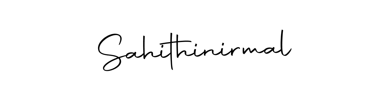 The best way (Autography-DOLnW) to make a short signature is to pick only two or three words in your name. The name Sahithinirmal include a total of six letters. For converting this name. Sahithinirmal signature style 10 images and pictures png