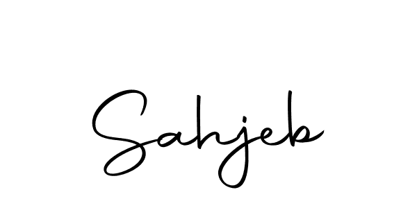 Use a signature maker to create a handwritten signature online. With this signature software, you can design (Autography-DOLnW) your own signature for name Sahjeb. Sahjeb signature style 10 images and pictures png