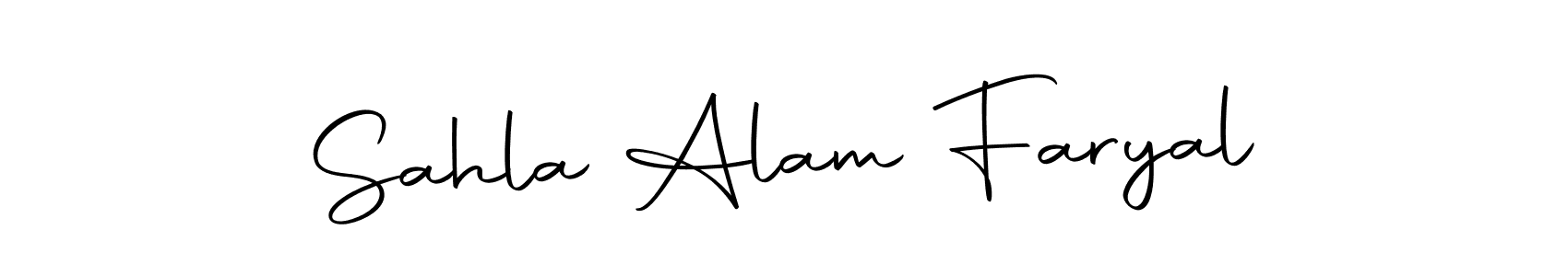 Autography-DOLnW is a professional signature style that is perfect for those who want to add a touch of class to their signature. It is also a great choice for those who want to make their signature more unique. Get Sahla Alam Faryal name to fancy signature for free. Sahla Alam Faryal signature style 10 images and pictures png