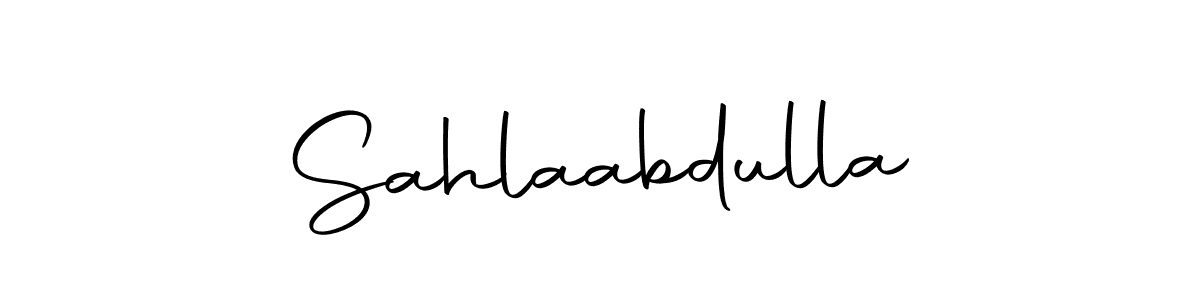 Create a beautiful signature design for name Sahlaabdulla. With this signature (Autography-DOLnW) fonts, you can make a handwritten signature for free. Sahlaabdulla signature style 10 images and pictures png