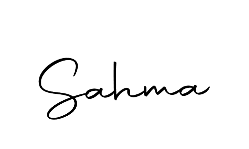 Make a beautiful signature design for name Sahma. Use this online signature maker to create a handwritten signature for free. Sahma signature style 10 images and pictures png