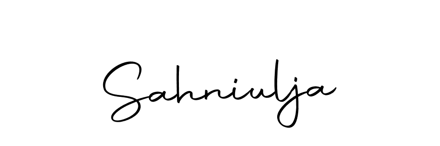 Use a signature maker to create a handwritten signature online. With this signature software, you can design (Autography-DOLnW) your own signature for name Sahniulja. Sahniulja signature style 10 images and pictures png