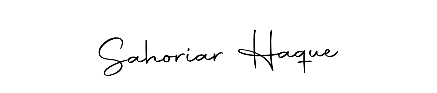 Design your own signature with our free online signature maker. With this signature software, you can create a handwritten (Autography-DOLnW) signature for name Sahoriar Haque. Sahoriar Haque signature style 10 images and pictures png