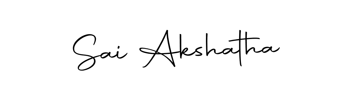 Create a beautiful signature design for name Sai Akshatha. With this signature (Autography-DOLnW) fonts, you can make a handwritten signature for free. Sai Akshatha signature style 10 images and pictures png