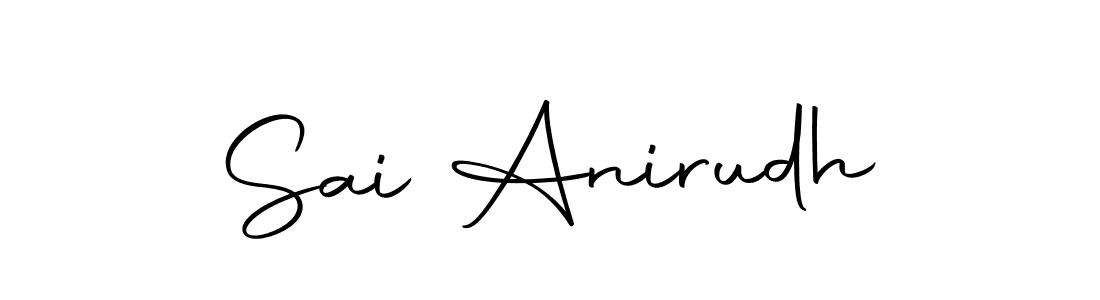 How to make Sai Anirudh name signature. Use Autography-DOLnW style for creating short signs online. This is the latest handwritten sign. Sai Anirudh signature style 10 images and pictures png