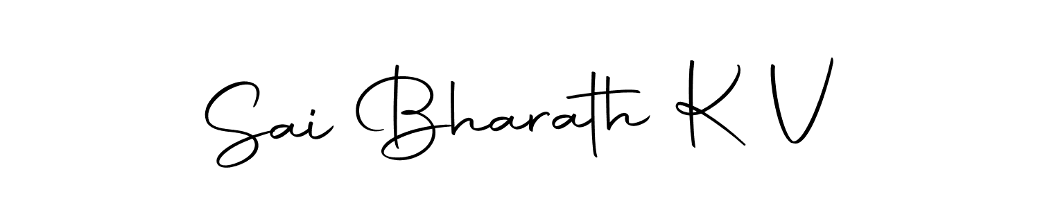 You should practise on your own different ways (Autography-DOLnW) to write your name (Sai Bharath K V) in signature. don't let someone else do it for you. Sai Bharath K V signature style 10 images and pictures png