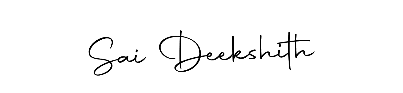 Create a beautiful signature design for name Sai Deekshith. With this signature (Autography-DOLnW) fonts, you can make a handwritten signature for free. Sai Deekshith signature style 10 images and pictures png