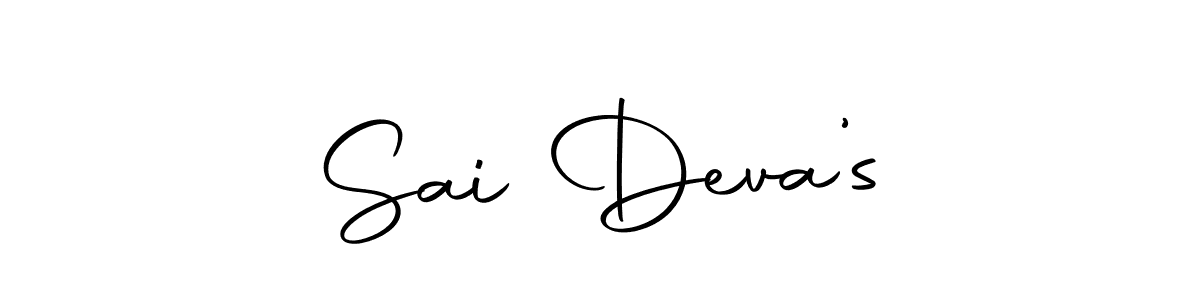 Create a beautiful signature design for name Sai Deva’s. With this signature (Autography-DOLnW) fonts, you can make a handwritten signature for free. Sai Deva’s signature style 10 images and pictures png