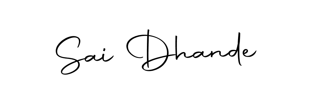 Make a short Sai Dhande signature style. Manage your documents anywhere anytime using Autography-DOLnW. Create and add eSignatures, submit forms, share and send files easily. Sai Dhande signature style 10 images and pictures png