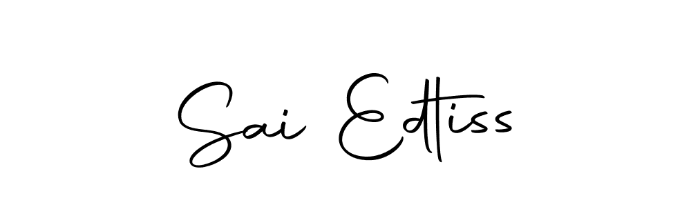 You should practise on your own different ways (Autography-DOLnW) to write your name (Sai Edtiss) in signature. don't let someone else do it for you. Sai Edtiss signature style 10 images and pictures png