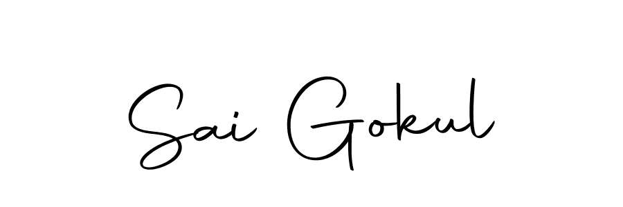 Design your own signature with our free online signature maker. With this signature software, you can create a handwritten (Autography-DOLnW) signature for name Sai Gokul. Sai Gokul signature style 10 images and pictures png